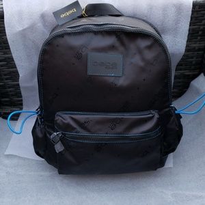 Bebe Becca large backpack black and neon blue